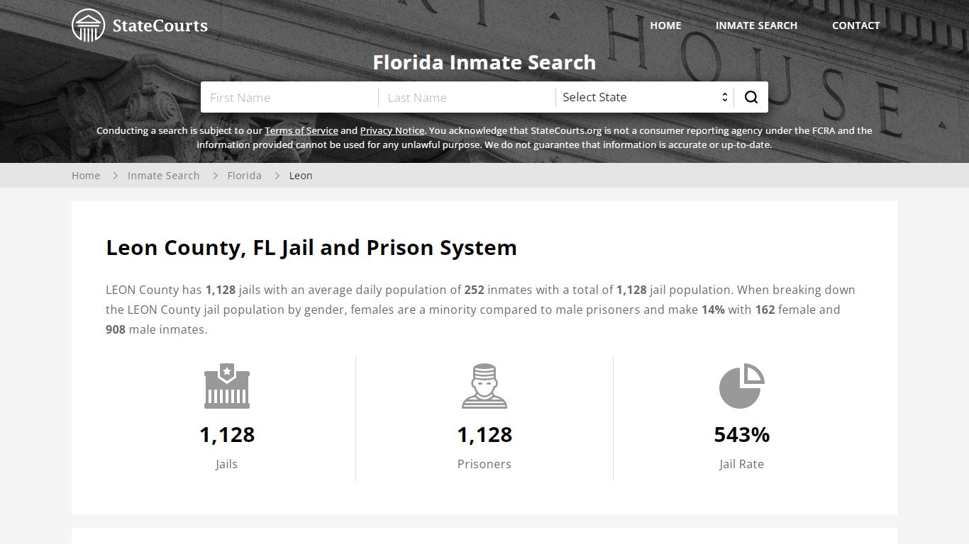 Leon County, FL Inmate Search - StateCourts