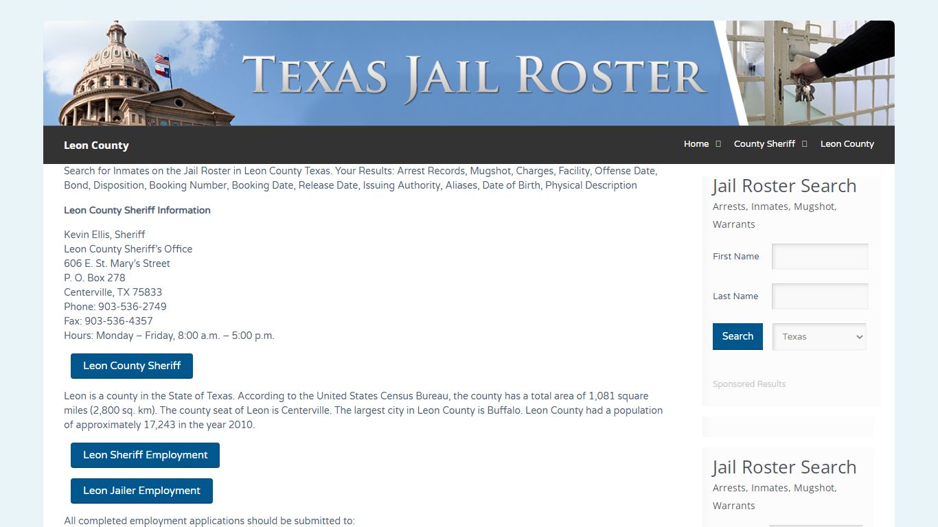 Leon County | Jail Roster Search